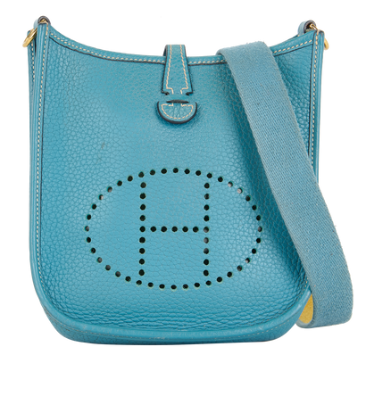 Evelyne TPM 16 In Togo Blue Jeans, front view